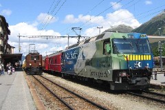 RhB (Rhätische Bahn), Samedan, 10. July 2004